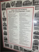 FRAMED AND MATTED 100 BEST OF GOLDSBORO 26 IN X 32