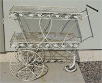 Vintage Wire Mesh Garden Cart - 38.5"h x 46"l