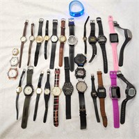 28 Watches Analog & Digital Timex Fossil + More!