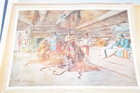 C.M RUSSELL PRINT & MANY TIBETAN PRINTS !-G