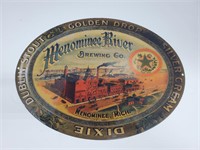 Menominee river beer metal sign