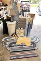 Rag Rugs, Lamp, Ironing Board, Boot Tray, Blinds