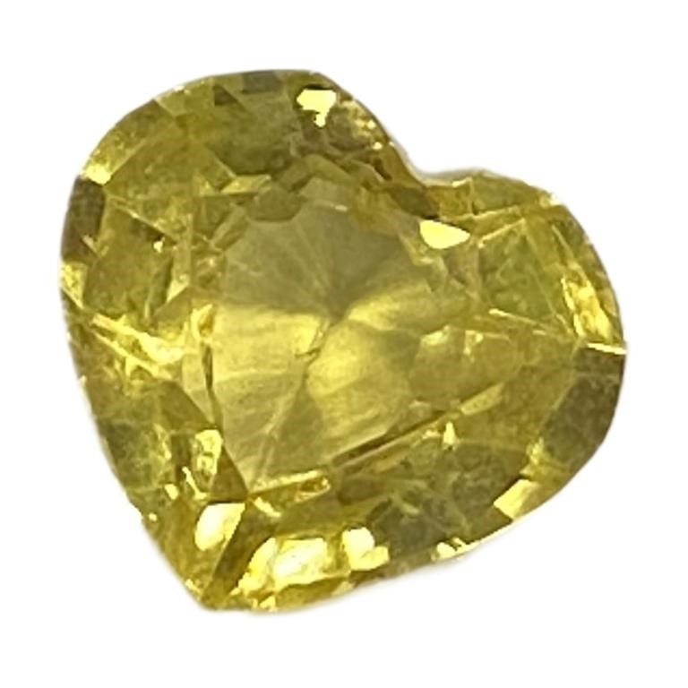 Heart Cut 9.15ct Yellow Sapphire Gemstone