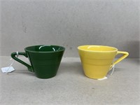 Fiesta Green and yellow cups