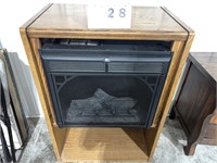 Electric Fireplace in cabinet