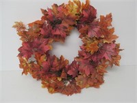 22" Artificial Maple Leaves Wreath