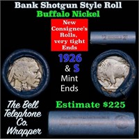 Buffalo Nickel Shotgun Roll in Old Bank Style 'Bel