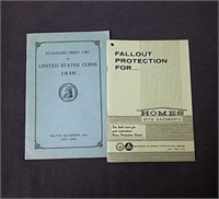 Vintage coin book and Fallout protection book