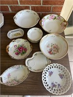 Porcelain assorted servers & more