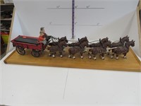 Cast iron 8 horse team, 29" long