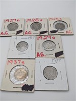 7pc Buffalo Nickel Collection