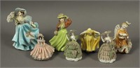 7 Collectible Vintage Ceramic Woman Figurines