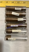 Rolls of P mint pennies