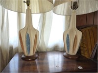 (2) SPACKLE PATTERN LAMPS - 33" TALL