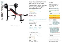 B9633  Marcy Weight Bench Set, 100 lbs.