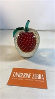 Glass Apple Paper Weight3x5 in