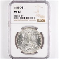 1885-O Morgan Dollar NGC MS63