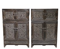 Qing Dynasty rosewood top box cabinet a group