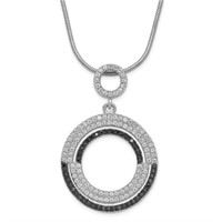 Sterling Silver- Circle Austrian Crystal Necklace