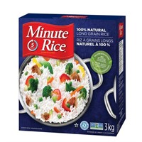 Minute Rice Long-Grain Rice, 3 kg