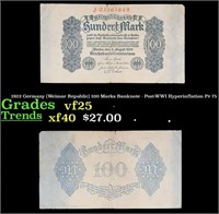 1922 Germany (Weimar Republic) 100 Marks Banknote