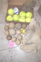 Lick Creek bag, balls, AJ plastic football etc