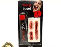 (N) Fun World Halloween Vampire Blood Tattoos Make
