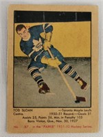 1951-52 Parkhurst NHL Tod Sloan Card #87