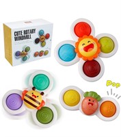 3PCS Suction Cup Spinner Toys for Baby Boys Girls