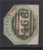 Great Britain Stamps #5 Used with silk threads, pa