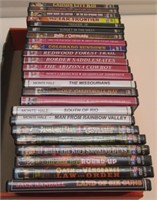 (24) DVDS IN CASES ALL WESTERNS. NICE.