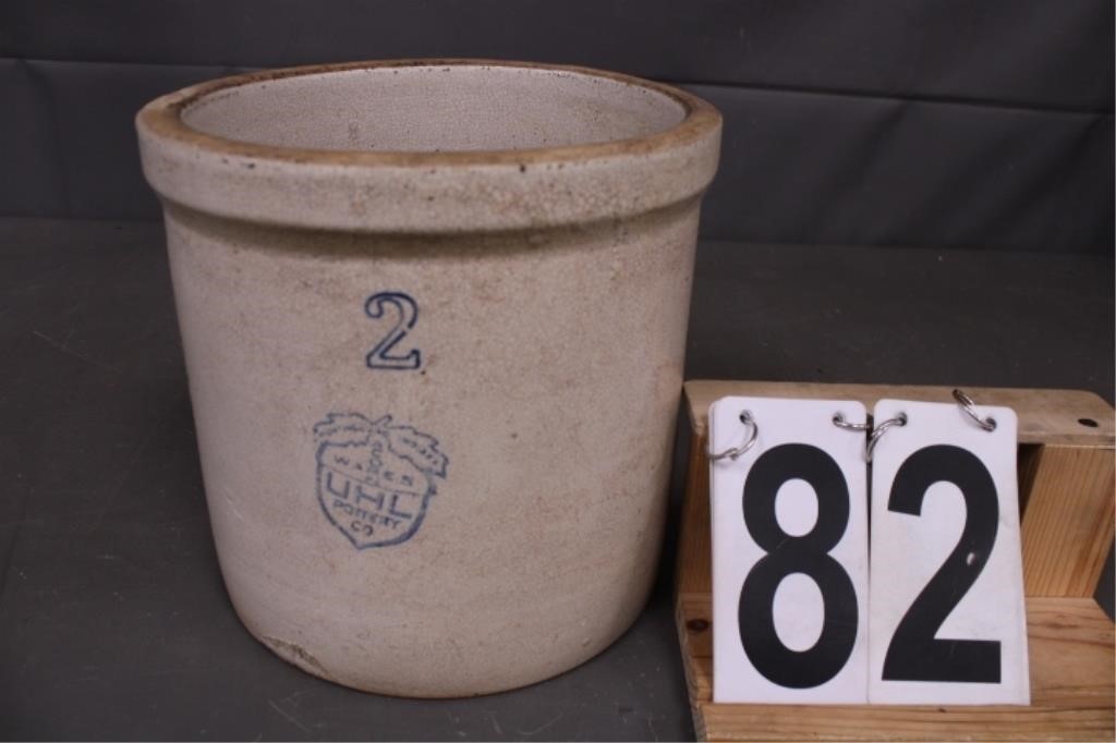 #2 UHL  Pottery Crock No Cracks