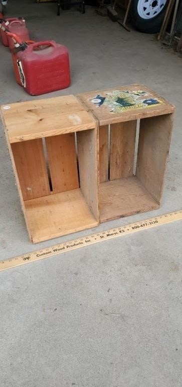 Vintage Wood Apple Crate Shelf.