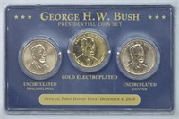 4 - Presidential Dollar 3 Coin Sets $12FV