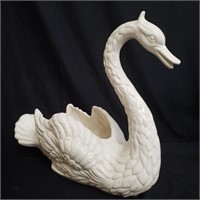 Vintage ceramic swan planter