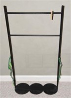 Decorative metal and wire towel rack
