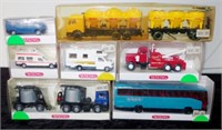 Seven various Wiking model trucks, vans etc