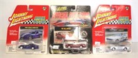 Three various Johnny Lightning pace cars