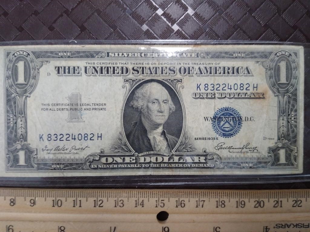 1935 E  $1 Dollar Silver Certificate