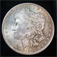 1890 Morgan Dollar - Rim Toned Dazzler