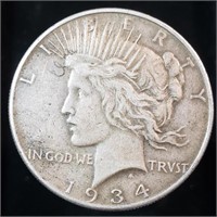 Autographed 1934 Peace Dollar - Better Date