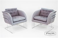Pair of Milo Baughman Thayer Coggin Lounge Chairs