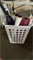 Laundry basket of miscellaneous item including