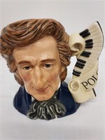 ROYAL DOULTON 6.75" CHOPIN Toby Jug D-7030 HTF