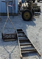 wood ladder & reel mower