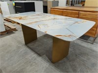 Sintered Stone Top Dining Table W/ Metal Legs