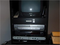 tv, tape/dvd player, cd recorder,aphex 2 preamps.