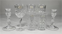 FIFTH AVENUE CRYSTAL GOBLETS, TUMBLER CANDLESTICK