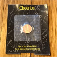 2000 Lincoln Memorial Penny Coin Cheerios 1st Mint