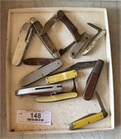 Flat of Vintage Knives